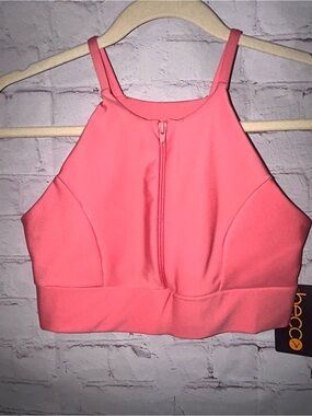 Becco zip‎ front sports bra size S NWT
